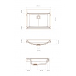 Brecoro Square Umywalka 60x46 cm Biały Mat SQU022