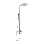 Stellman Breeze Zestaw wannowo-natryskowy termostatyczny naścienny z deszczownicą 200x200 mm z prysznicem ręcznym chrom AL1682661CR