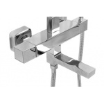 Stellman Breeze Zestaw wannowo-natryskowy termostatyczny naścienny z deszczownicą 200x200 mm z prysznicem ręcznym chrom AL1682661CR