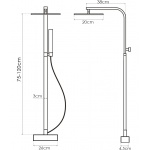 Stellman Breeze Zestaw wannowo-natryskowy termostatyczny naścienny z deszczownicą 200x200 mm z prysznicem ręcznym chrom AL1682661CR