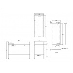 Britton Shoreditch Stelaż pod umywalkę 95x43 cm Czarny FRAME004