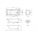 Britton ClearGreen Sustain Wanna do zabudowy 1600x700 mm Biały R4