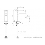 Britton Hoxton Bateria umywalkowa jednouchwytowa Chrom HOX.001CP