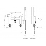 Britton Hoxton Bateria wannowo natryskowa stojąca Czarny matt HOX.008MB