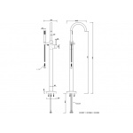 Britton Hoxton Bateria wannowa wolnostojąca Brushed brass HOX.009BB