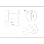 Britton Hoxton Haczyk na ręcznik Brushed Brass HOX.018BB