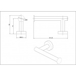 Britton Hoxton Uchwyt na papier toaletowy Czarny matt HOX.019MB