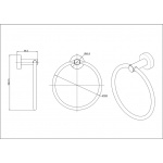 Britton Hoxton Wieszak obręcz na ręcznik Chrom HOX.017CP