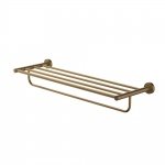 Britton Hoxton Wieszak ścienny z półką na ręcznik 600 mm Brushed Brass HOX.016BB