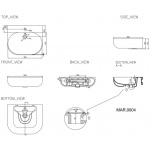 Britton Milan Umywalka ścienna 60x42 cm Biały MAR.0004