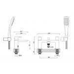 Britton MyHome Bateria wannowo-natryskowa Chrom MYBSM2THC