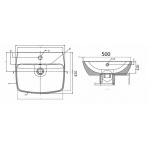 Britton MyHome Umywalka ścienna 50x42 cm Biały MY50BSN1THW