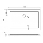 Britton Zamori Brodzik prostokątny 76x120 Biały Z1174