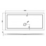 Britton Zamori Brodzik prostokątny 70x160 Biały Z1182