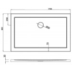 Britton Zamori Brodzik prostokątny 90x170 Biały Z1341