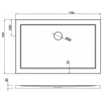 Britton Zamori Brodzik prostokątny 100x170 Biały Z1342