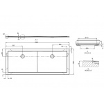 Britton Zamori Brodzik prostokątny 80x200 Biały Z1345