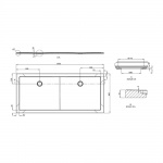 Britton Zamori Brodzik prostokątny 90x200 Biały Z1346
