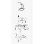 Bruma Adagio Bateria podtynkowa wannowo-natryskowa z deszczownicą Ø 250 mm sufitową i słuchawką prysznicową Chrom 1933521CR