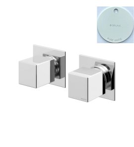 Bruma Adamastor Bateria natryskowa podtynkowa 2-drożna Pure White 3011622PW