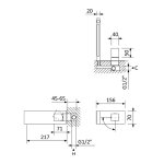 Bruma Adamastor Bateria umywalkowa podtynkowa bez korka Chrom 3012202CR