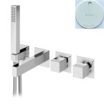 Bruma Adamastor Bateria wannowo-natryskowa podtynkowa z zestawem prysznicowym Pure White 3014601PW