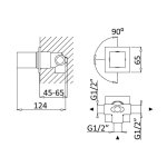 Bruma Adamastor Zawór 2-drożny podtynkowy Morning Mist 3011102MM