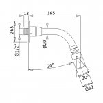 Bruma Anti-vandalismo Głowica prysznicowa z ramieniem Chrom 1456001CR