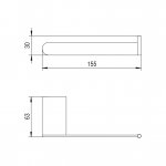 Bruma Artic Uchwyt na papier toaletowy Chrom 1780007CR