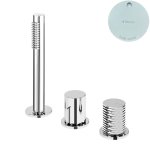 Bruma Avalon Bateria natryskowa nablatowa 3-otworowa Pure White 1893001PW