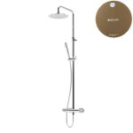 Bruma Avalon Bateria natryskowa ścienna z deszczownicą na ramieniu Ø 250 mm i słuchawką prysznicową Sunset 1893402SS