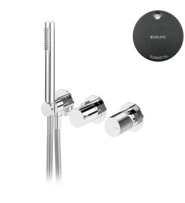Bruma Avalon Bateria natryskowa podtynkowa ze słuchawką prysznicową Gunmetal 1893111MG