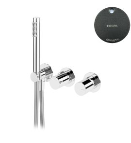 Bruma Avalon Bateria natryskowa podtynkowa ze słuchawką prysznicową Gunmetal 1891101MG