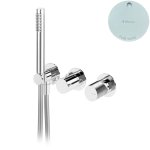 Bruma Avalon Bateria natryskowa podtynkowa ze słuchawką prysznicową Pure White 1893113PW