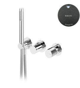 Bruma Avalon Bateria natryskowa podtynkowa ze słuchawką prysznicową Gunmetal 1893113MG
