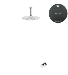 Bruma Avalon Bateria natryskowa podtynkowa z deszczownicą Ø 250 mm sufitową Gunmetal 1895621MG