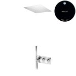 Bruma Avalon Bateria natryskowa termostatyczna podtynkowa z deszczownicą sufitową 380x380 mm i słuchawką prysznicową Night Sky 1844862NS