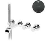 Bruma Avalon Bateria wannowa podtynkowa z wylewką i słuchawką prysznicową Gunmetal 1894621MG