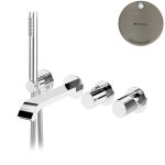 Bruma Avalon Bateria wannowa podtynkowa z wylewką i słuchawką prysznicową Morning Mist 1892104MM