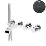 Bruma Avalon Bateria wannowa podtynkowa z wylewką i słuchawką prysznicową Gunmetal 1892104MG