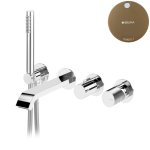 Bruma Avalon Bateria wannowa podtynkowa z wylewką i słuchawką prysznicową Sunset 1892104SS