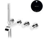 Bruma Avalon Bateria wannowa podtynkowa z wylewką i słuchawką prysznicową Night Sky 1894631NS