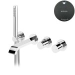 Bruma Avalon Bateria wannowa podtynkowa z wylewką i słuchawką prysznicową Gunmetal 1894631MG