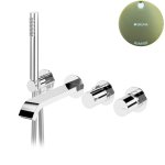 Bruma Avalon Bateria wannowa podtynkowa z wylewką i słuchawką prysznicową Sunrise 1894631SR