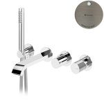 Bruma Avalon Bateria wannowa podtynkowa z wylewką i słuchawką prysznicową Morning Mist 1892105MM