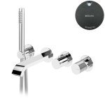 Bruma Avalon Bateria wannowa podtynkowa z wylewką i słuchawką prysznicową Gunmetal 1892105MG