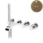 Bruma Avalon Bateria wannowa podtynkowa z wylewką i słuchawką prysznicową Sunset 1892106SS