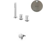 Bruma Avalon Bateria wannowo-natryskowa nablatowa z napełnianiem przez przelew Morning Mist 1895201MM