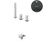 Bruma Avalon Bateria wannowo-natryskowa nablatowa z napełnianiem przez przelew Gunmetal 1895201MG