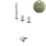 Bruma Avalon Bateria wannowo-natryskowa nablatowa z napełnianiem przez przelew Sunrise 1895201SR